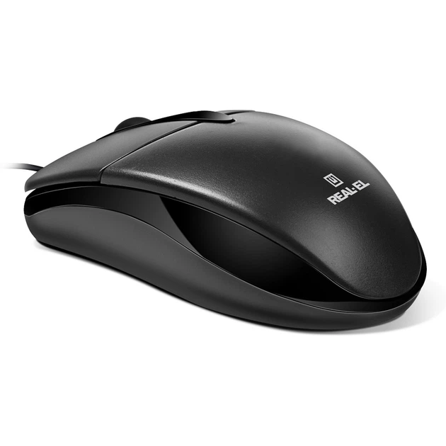 Мышка REAL-EL RM-214 USB Black (EL123200039) - изображение 2