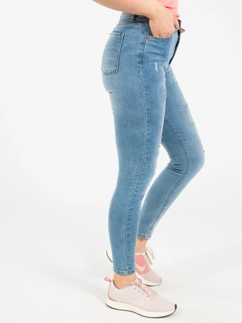 Джинсы с потертостями BEBE PLUS 22380 S (35983S) Синий - изображение 3