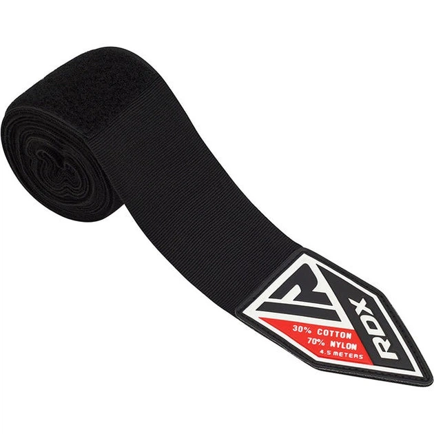 Бинти для боксу RDX WX Professional Boxing Hand Wraps Black (4.5м.) - изображение 3