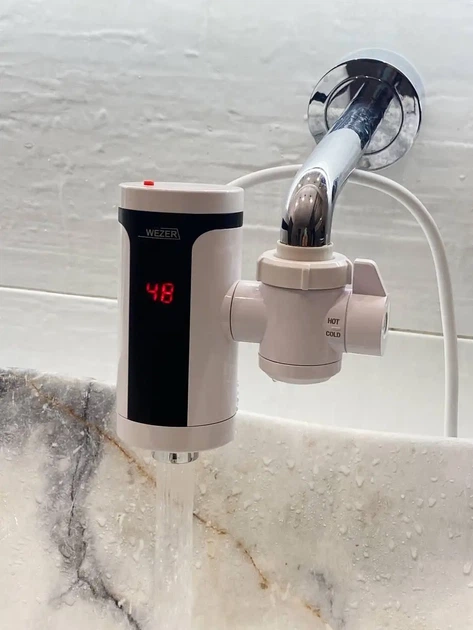 Проточный водонагреватель WEZER RKF-10C с датчиком температуры - изображение 3