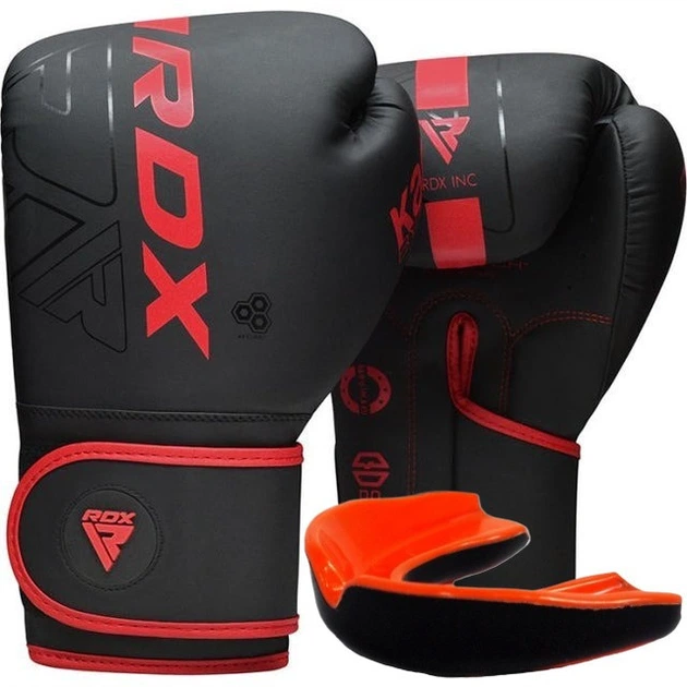 Боксерські рукавиці RDX F6 Kara Matte Red 8 унцій (капа в комплекті) - Фото 1 Боксерські рукавиці RDX F6 Kara Matte Red 8 унцій (капа в комплекті) - изображение 1