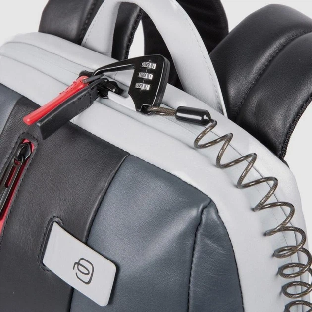 Рюкзак для ноутбука с подсветкой Piquadro URBAN (UB00) Grey-Black CA3214UB00BML_GRN - Фото 7 Рюкзак для ноутбука с подсветкой Piquadro URBAN (UB00) Grey-Black CA3214UB00BML_GRN - изображение 7