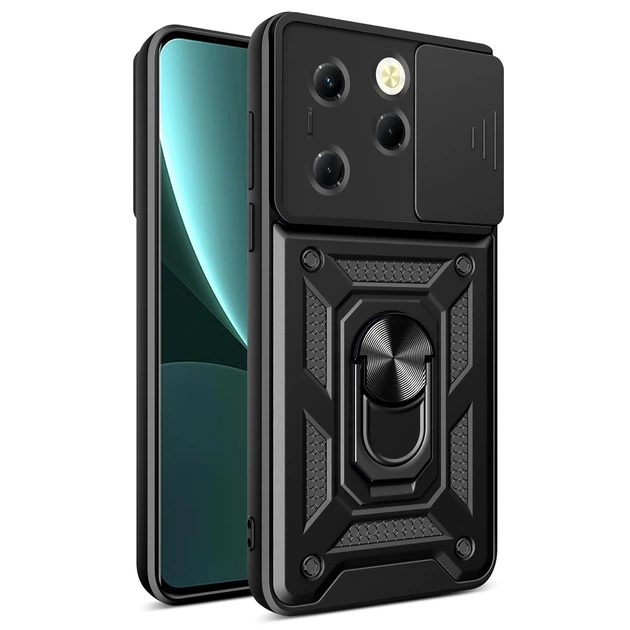 Чохол Hide Shield для Infinix Hot 40 Pro / X6837 протиударний бампер з підставкою кільцем Black - Фото 1 Чохол Hide Shield для Infinix Hot 40 Pro / X6837 протиударний бампер з підставкою кільцем Black - зображення 1
