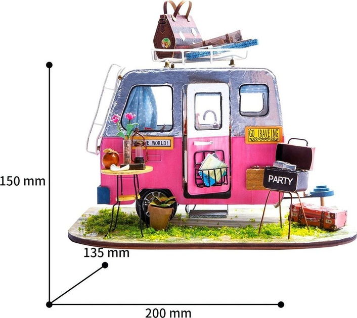3D klocki Robotime LED Camper (6946785164312) - obraz 4