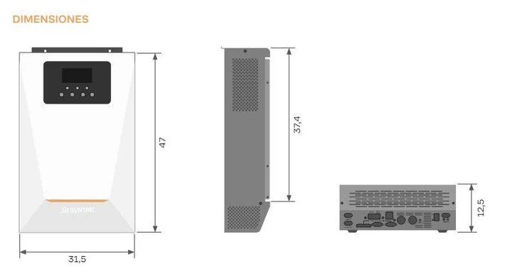 Автономный инвертор Suntaic Mino 5500W 48V 31,5x47x12,5 см - изображение 4