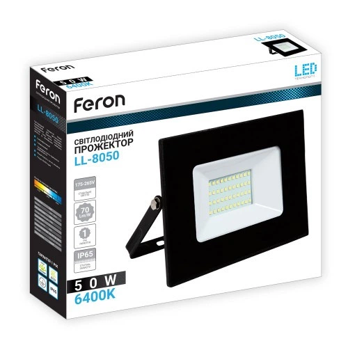 Светодиодный прожектор Feron LL-8050 50W - Фото 3 Светодиодный прожектор Feron LL-8050 50W - изображение 3