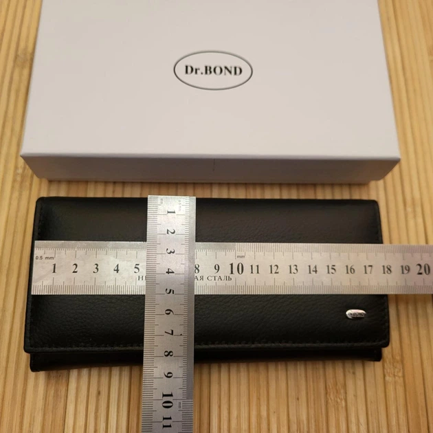 Гаманець жіночий Dr.Bond Чорний W502-2 на магнітах 18×8.5 - зображення 3