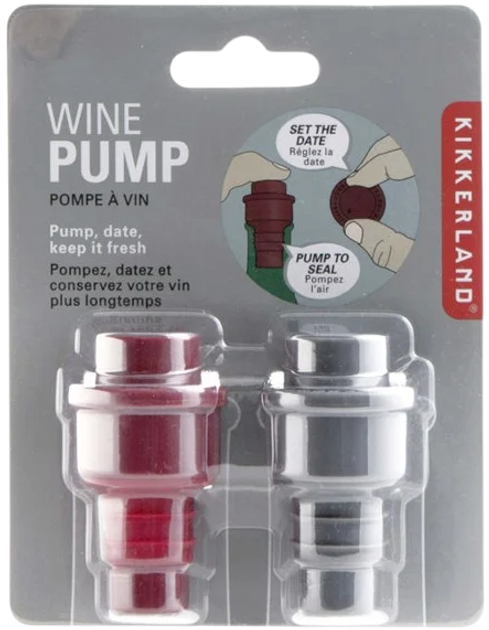 Набір пробок Kikkerland Wine Pump Set 2 шт (0612615065352) - зображення 3