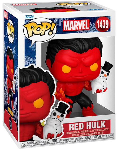 Фігурка Funko Pop! Marvel Red Hulk with Snowman 9 см (889698800341) - зображення 1