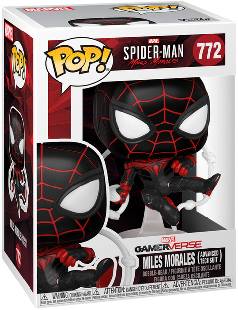 Figurka Funko Pop! Marvel Spiderman Miles Morales Advanced Tech Suit 9 cm (889698546935) - obraz 1