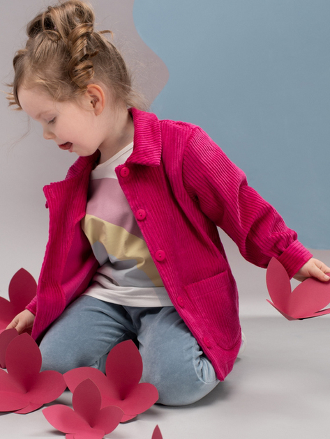 Дитяча демісезонна куртка для дівчинки Pinokio Romantic Jacket 98 см Фуксія (5901033288524) - зображення 3