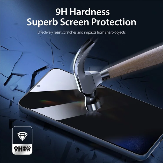 Захисне скло AndSer Privacy Glass (антишпигун) для Samsung Galaxy S23 Ultra колір Чорний (6112105) - зображення 4