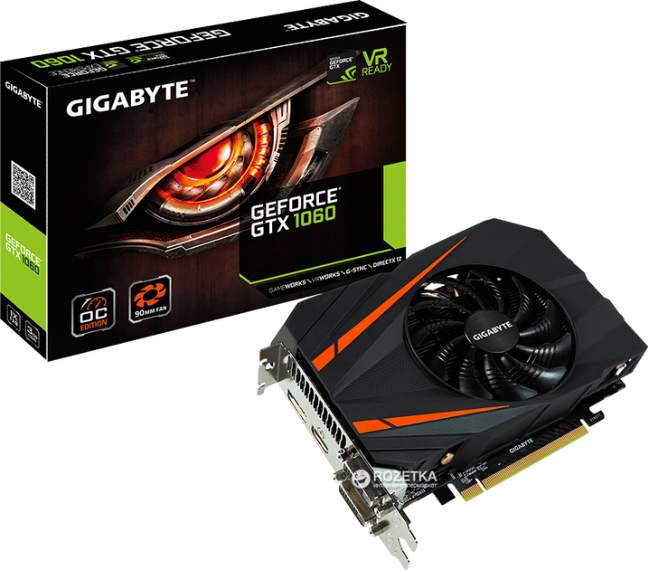 Видеокарта Gigabyte PCI-Ex GeForce GTX 1060 Mini ITX OC 3GB