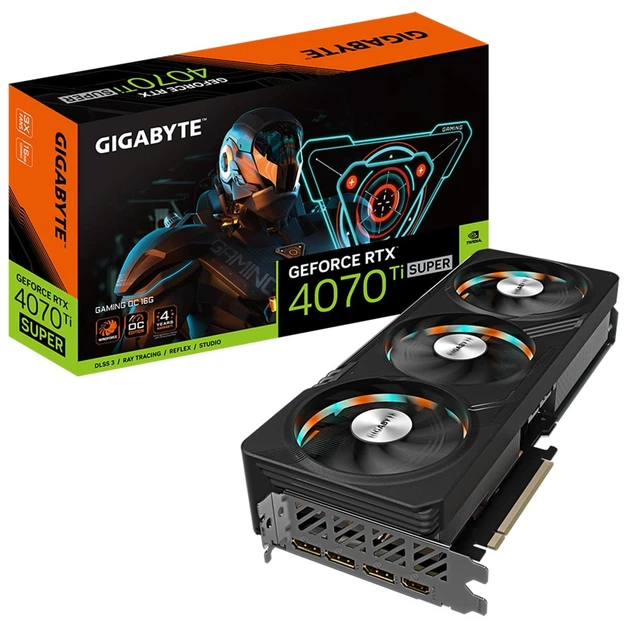 Видеокарта GIGABYTE RTX4070TISUPER 16GB N407TSGAMINGOC16GD - Фото 1 Видеокарта GIGABYTE RTX4070TISUPER 16GB N407TSGAMINGOC16GD - изображение 1