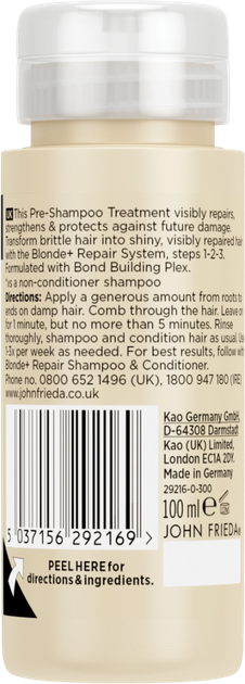 Маска для волосся John Frieda Shampoo Blonde+ Repair System 100 мл (5037156292169) - зображення 2