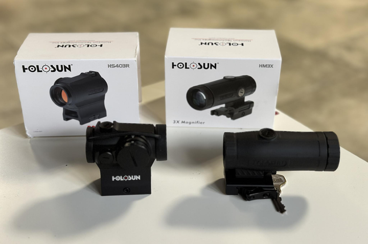 Комплект коліматор HOLOSUN HS403R + Магніфер HOLOSUN HM3X - зображення 2