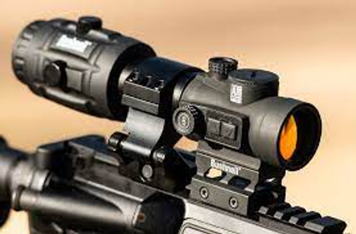 Комплект Коліматор Bushnell Optics TRS-26 3 МОА + Магніфер Bushnell Transition 3x24 - зображення 1