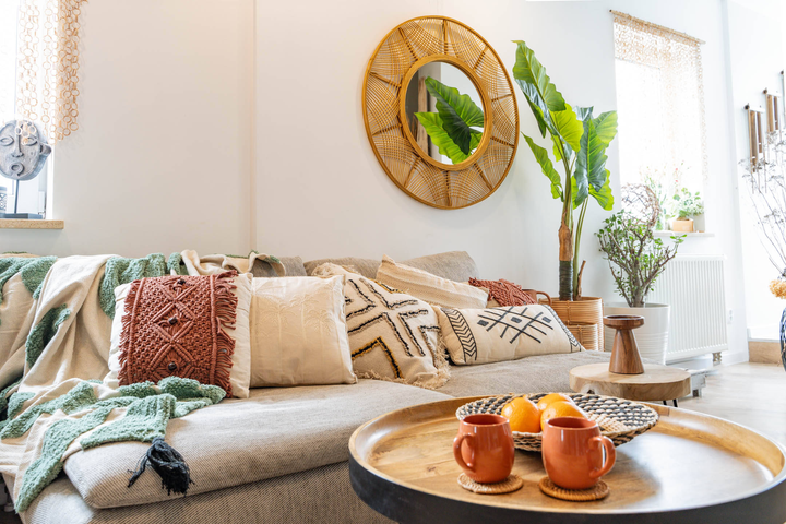 Декоративна подушка Home & Styling Collection в стилі бохо з бахромою 45 x 45 см (8720573541237) - зображення 3