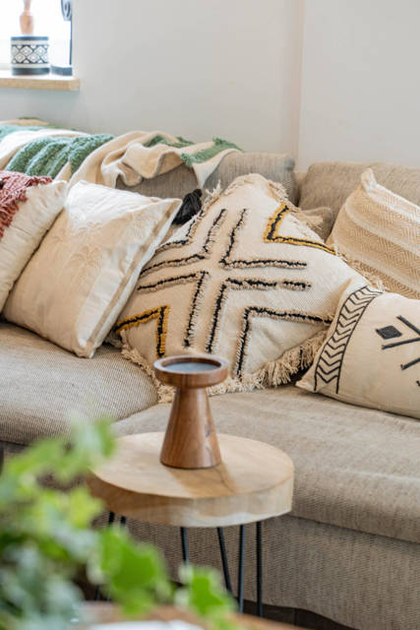 Декоративна подушка Home & Styling Collection в стилі бохо з бахромою 45 x 45 см (8720573541237) - зображення 6