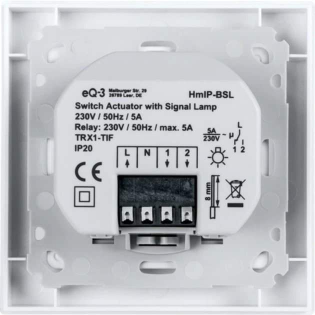 Siłownik IP dla markowych przełączników Homematic z lampką sygnalizacyjną (HmIP-BSL) - obraz 5