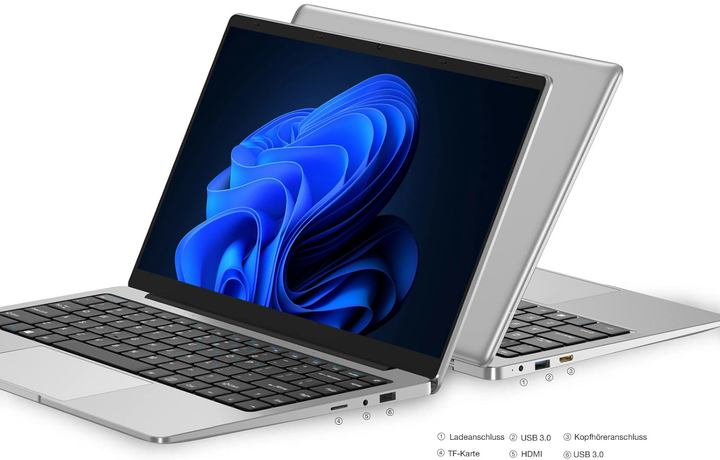 Ноутбук 14.1" Auusda F146 Intel Celeron J4105 RAM 8GB SSD 256GB Windows 11 (UKR) Б/В - изображение 3