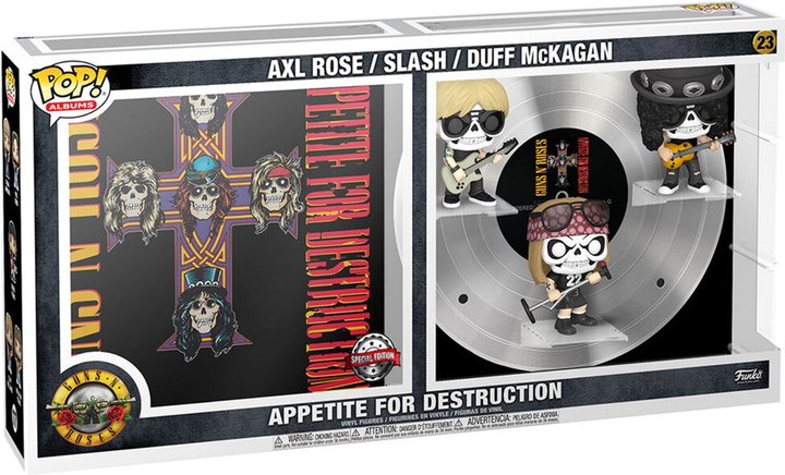 Zestaw figurek Funko Pop! Albums Deluxe Guns N Roses Appetite For Destruction with Hard Acrylic Protector 9 cm 3 szt (889698609920) - obraz 1