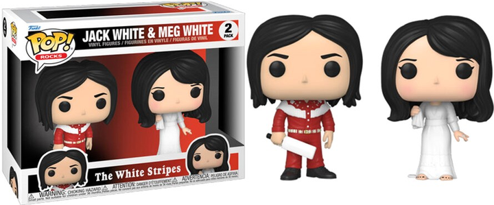 Набір фігурок Funko Pop! Rocks The White Stripes Jack White та Meg White 10 см 2 шт (889698614283) - зображення 3