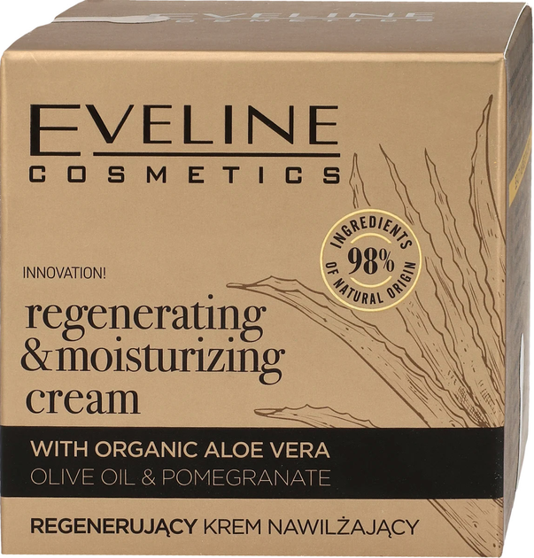 Крем для обличчя Eveline Organic Gold зволожуючий 50 мл (5903416030218) - зображення 2