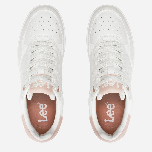 Sneakersy damskie z eko skóry Lee Flare 2.0 Low 50241004.07G 40 Biały/Różowy (5400821956299) - obraz 5