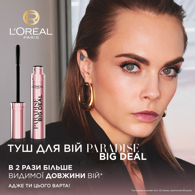 Туш для вій L'Oreal Paris Paradise Big Deal Чорна 9.9 мл (30189096) - зображення 7