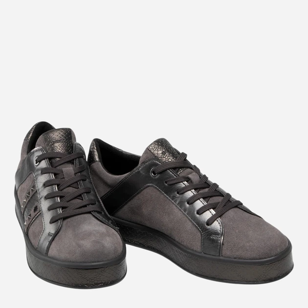 Sneakersy damskie do kostki Geox D16FFC022PV-C9002 39 Ciemnoszare (8050036227652) - obraz 2