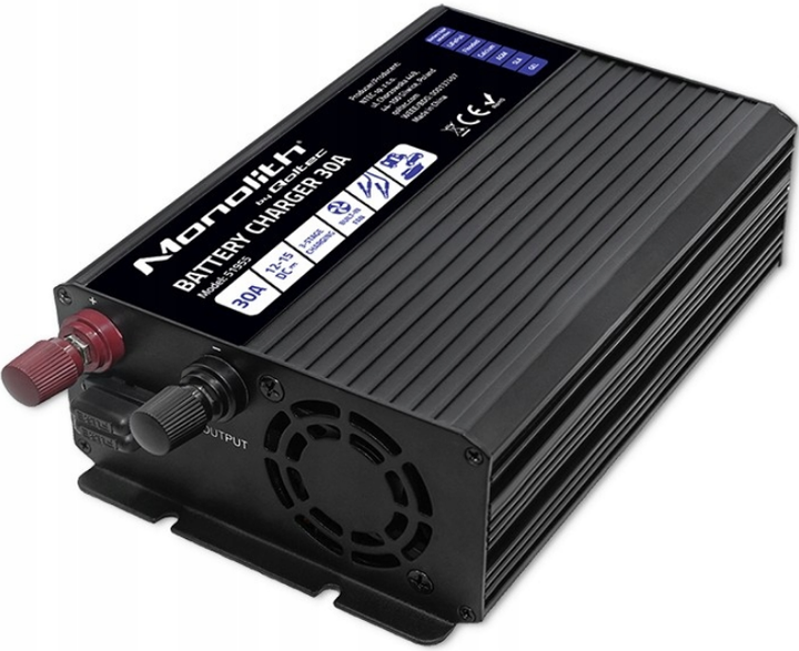 Зарядний пристрій для акумуляторів LiFePO4 AGM GEL SLA 30A 12V Qoltec - зображення 5