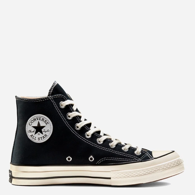 Wysokie Buty sportowe damskie Converse Chuck 70 Canvas 162050C 40 (7US) 25,5 cm Black/Black/Egret (888755675229) - obraz 4