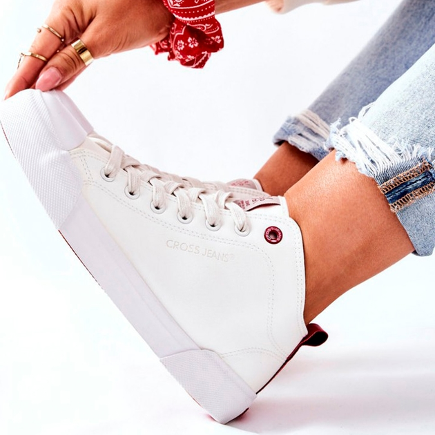 Жіночі кеди високі Cross Jeans II2R4033C 36 Білі (8697319154108) - зображення 6