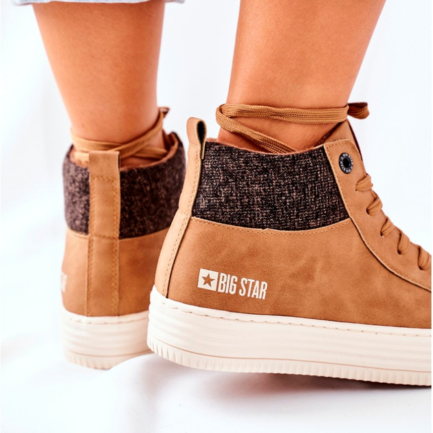Tenisówki damskie z eko skóry Big Star II274145 37 Camel (5900714411411) - obraz 8
