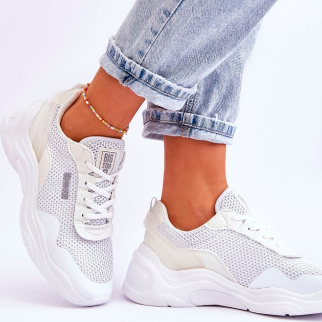Sneakersy damskie Big Star LL274A064 41 Białe (5900714633721) - obraz 5