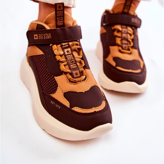 Sneakersy damskie na platformie Big Star KK274404 37 Brązowe (5900714580353) - obraz 4