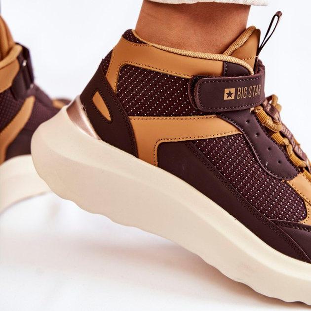 Sneakersy damskie na rzepy Big Star KK274404 40 Brązowe (5900714580384) - obraz 8