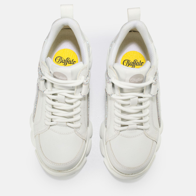 Sneakersy damskie na wysokiej platformie Buffalo Calzature 1630702 41 Biały/Srebrny (4061516514258) - obraz 5
