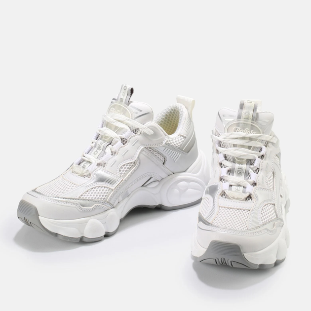 Sneakersy damskie na wysokiej platformie Buffalo Calzature 1630649 36 Biały/Srebrny (4061516519864) - obraz 4
