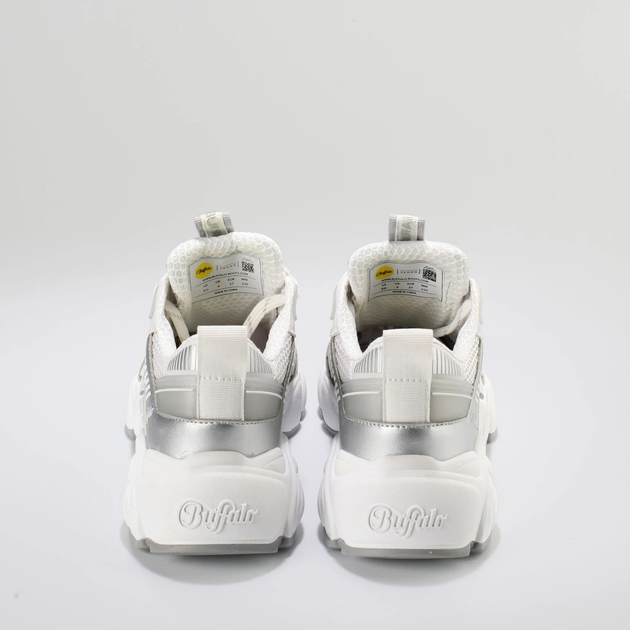 Sneakersy damskie na wysokiej platformie Buffalo Calzature 1630649 36 Biały/Srebrny (4061516519864) - obraz 6