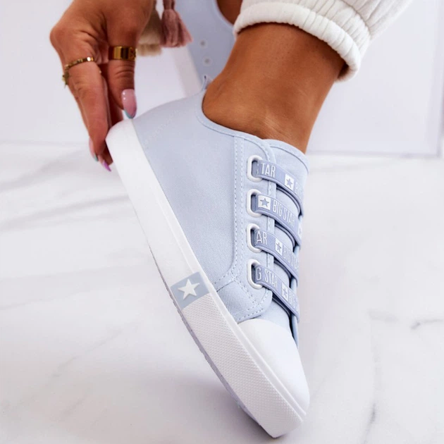 Trampki damskie materiałowe do kostki Big Star HH274095 37 Niebieskie (5900714338428) - obraz 5