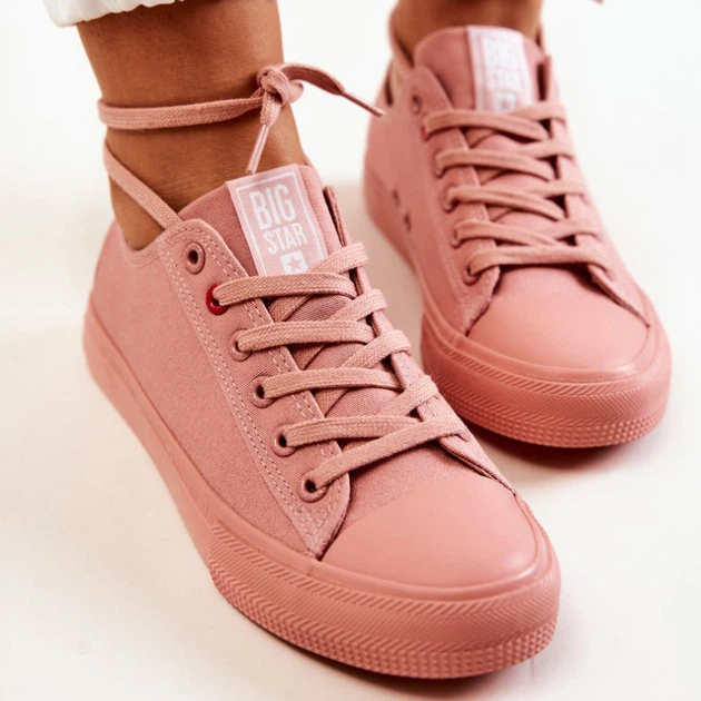 Trampki damskie z eko skóry do kostki Big Star JJ274005 41 Ciemnoróżowe (5900714439743) - obraz 5