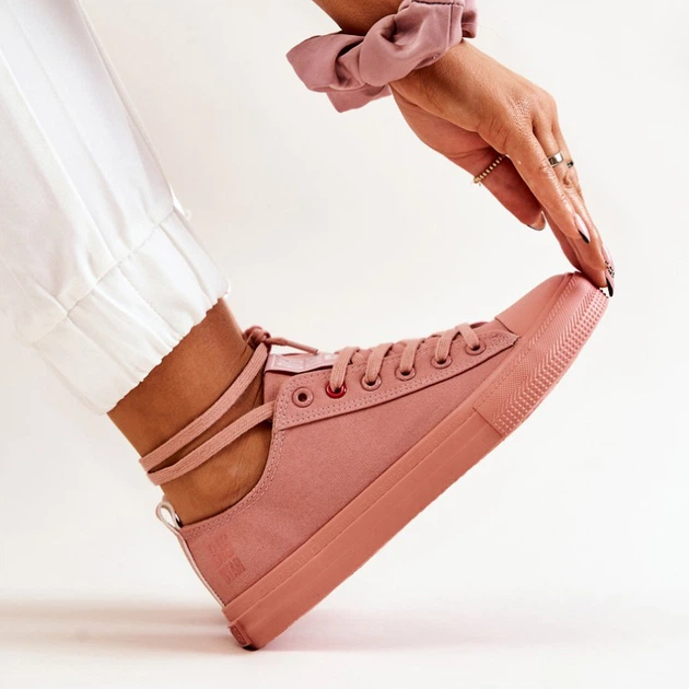 Trampki damskie z eko skóry do kostki Big Star JJ274005 41 Ciemnoróżowe (5900714439743) - obraz 6