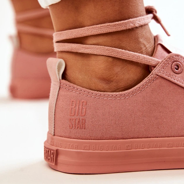 Trampki damskie z eko skóry do kostki Big Star JJ274005 41 Ciemnoróżowe (5900714439743) - obraz 8