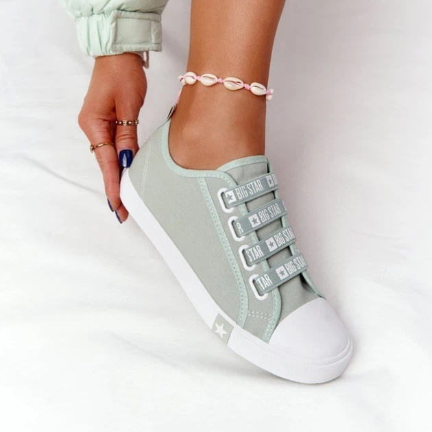 Жіночі кеди низькі Big Star HH274097 38 Зелені (5900714338558) - зображення 6