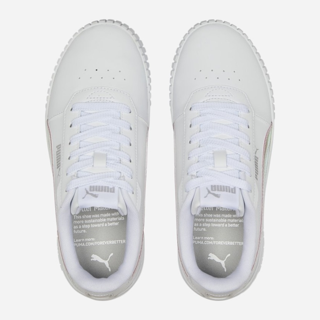 Sneakersy damskie z eko skóry Puma Carina 2.0 Holo Jr 387985-01 36 Białe (4065449615198) - obraz 4