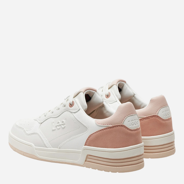 Sneakersy damskie z eko skóry Lee Flare 2.0 Low 50241004.07G 39 Biały/Różowy (5400821956282) - obraz 3