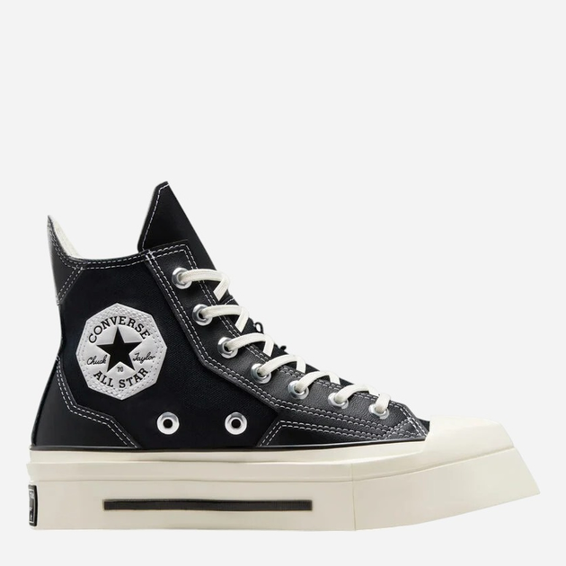 Жіночі кеди високі Converse Chuck 70 De Luxe Squared Hi A06435C 39.5 Чорні (194434653847) - зображення 1