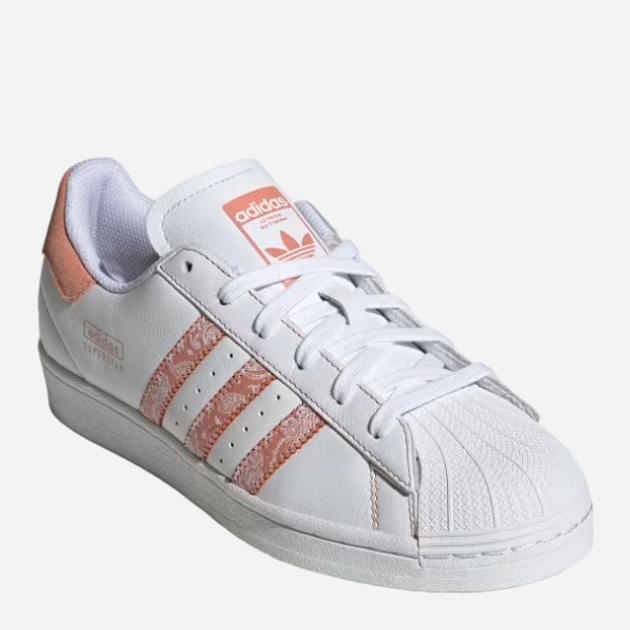 Sneakersy damskie do kostki adidas Originals Superstar W IE3007 38 (5UK) Biały/Brzoskwiniowy (4066765897930) - obraz 2